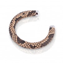 Round rigid bracelet in molurus python