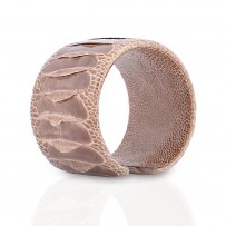 Brown Bangle in ostrich legs