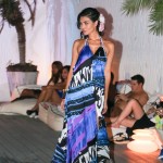 sexy beachwear blue print